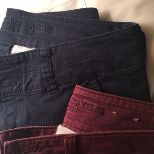 American eagle navy and maroon pants